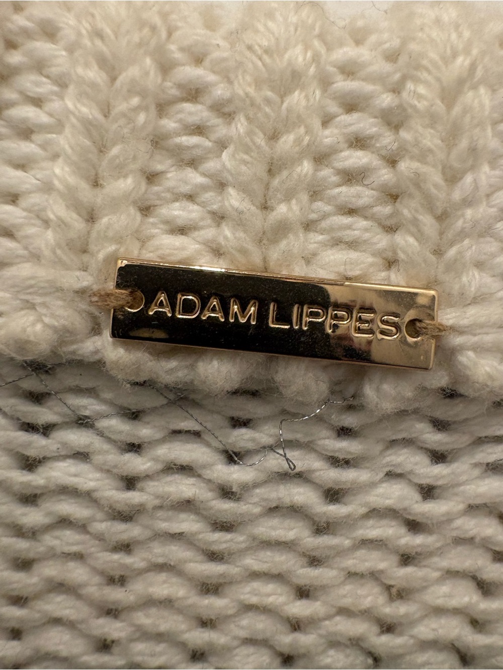 Adam Lippes Cream Crewneck Sweater with Multicolor Floral Embroidery - Picture 2 of 3